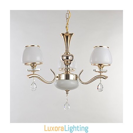 Designer Touch Decorative Modern Contemporary Electroplated Feature for Crystal Metal Chandelier