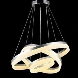 Designer Touch Decorative Round Chandelier Lights Lighting Modern Acrylic Lamps Luxurious Three Rings Ceiling Light Fixtures