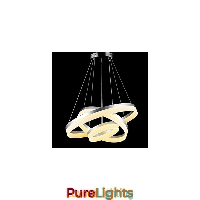 Designer Touch Decorative Round Chandelier Lights Lighting Modern Acrylic Lamps Luxurious Three Rings Ceiling Light Fixtures