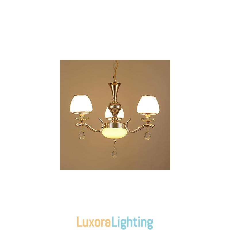 Designer Touch Decorative Modern Contemporary Electroplated Feature for Crystal Metal Chandelier
