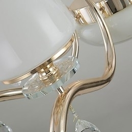 Designer Touch Decorative Modern Contemporary Electroplated Feature for Crystal Metal Chandelier