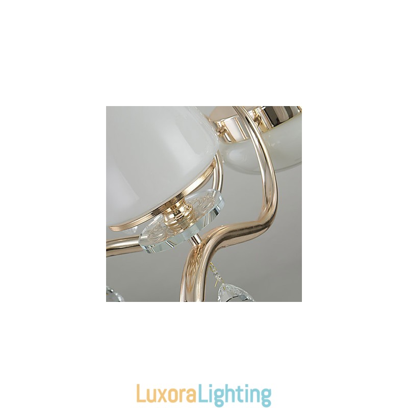 Designer Touch Decorative Modern Contemporary Electroplated Feature for Crystal Metal Chandelier