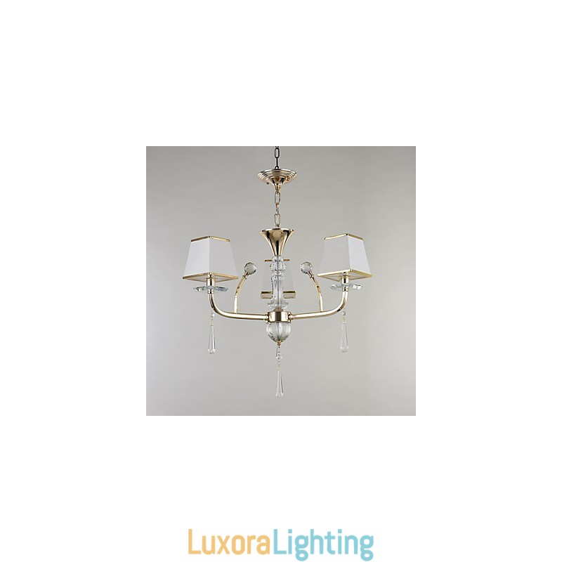 Designer Touch Decorative Modern Contemporary Electroplated Feature for Crystal Metal Chandelier
