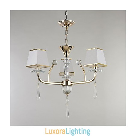 Designer Touch Decorative Modern Contemporary Electroplated Feature for Crystal Metal Chandelier