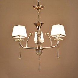Designer Touch Decorative Modern Contemporary Electroplated Feature for Crystal Metal Chandelier