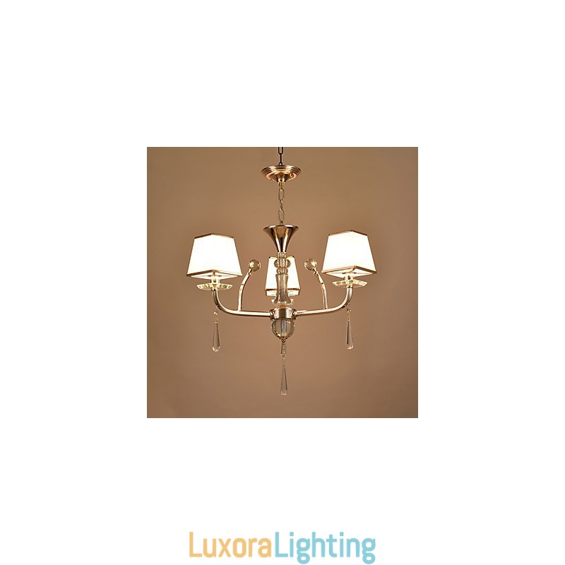 Designer Touch Decorative Modern Contemporary Electroplated Feature for Crystal Metal Chandelier