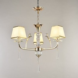 Designer Touch Decorative Modern Contemporary Electroplated Feature for Crystal Metal Chandelier