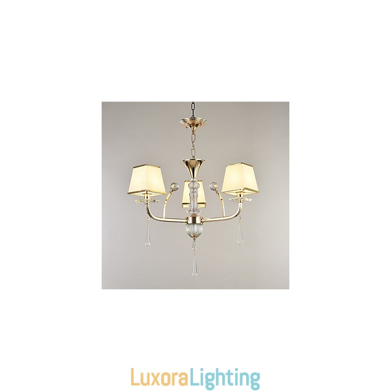 Designer Touch Decorative Modern Contemporary Electroplated Feature for Crystal Metal Chandelier