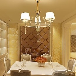 Designer Touch Decorative Modern Contemporary Electroplated Feature for Crystal Metal Chandelier
