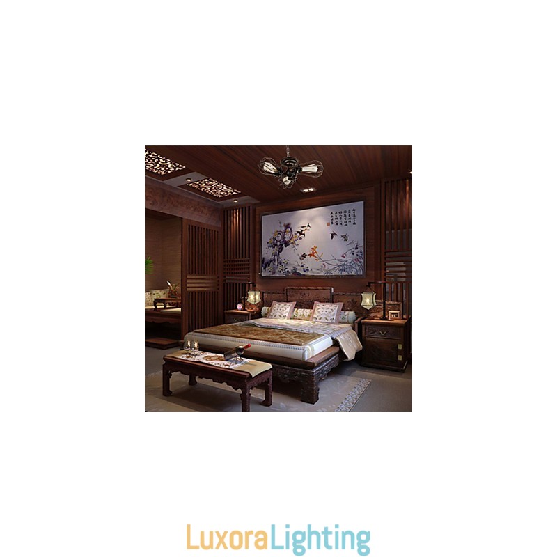 Designer Touch Decorative Retro Painting Feature for Mini Style Designers Metal Chandelier