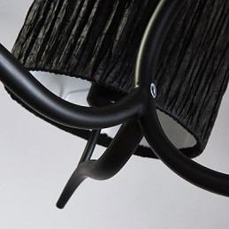 Designer Touch Decorative 3 Light Traditional Classic Chandelier with Simple Fabric Drum Shade