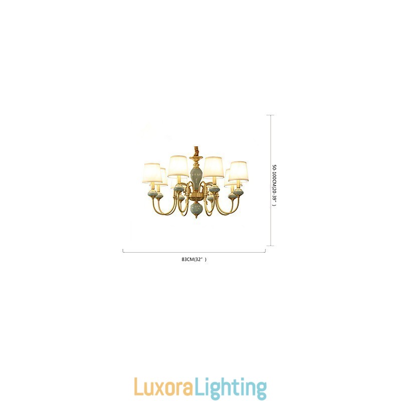 Designer Touch Decorative Chandelier Traditional Classic Country Brass Feature for Mini Style Metal 8 Bulbs