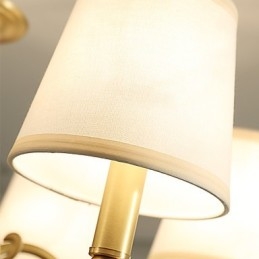 Designer Touch Decorative Chandelier Traditional Classic Country Brass Feature for Mini Style Metal 8 Bulbs