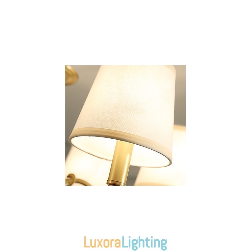 Designer Touch Decorative Chandelier Traditional Classic Country Brass Feature for Mini Style Metal 8 Bulbs