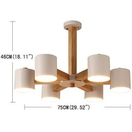 Designer Touch Decorative 6 Lights Chandelier Modern Contemporary Traditional Classic Vintage Country Wood Feature for Wood