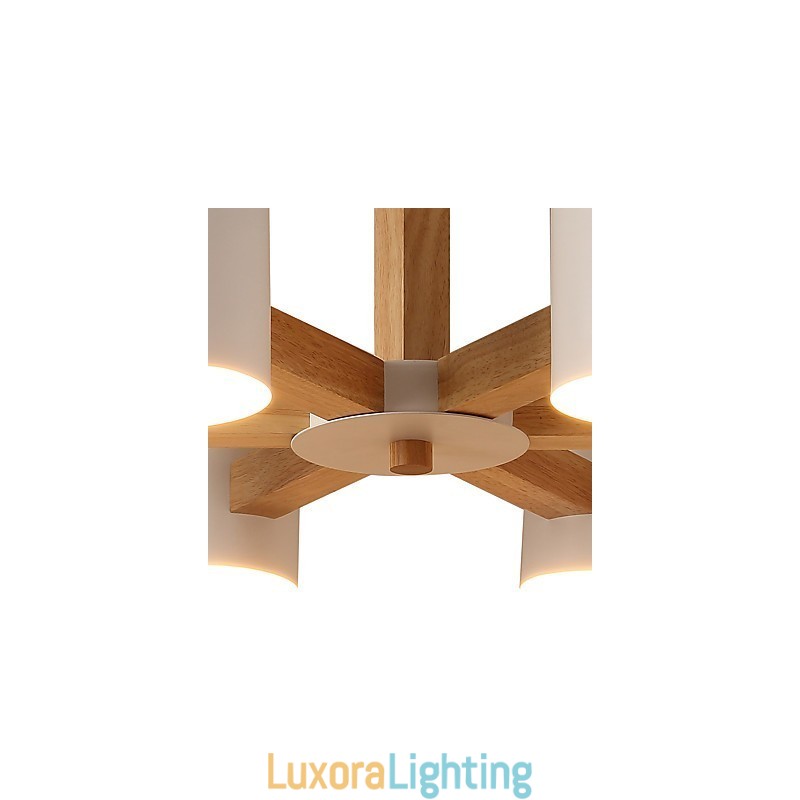 Designer Touch Decorative 6 Lights Chandelier Modern Contemporary Traditional Classic Vintage Country Wood Feature for Wood
