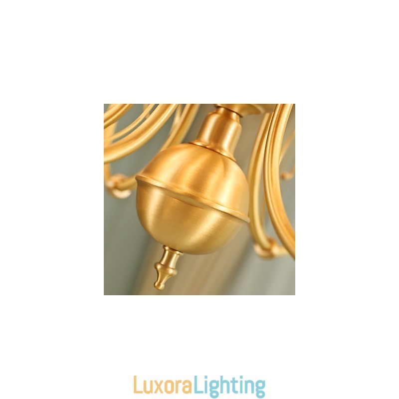 Designer Touch Decorative Chandelier Traditional Classic Country Brass Feature for Mini Style Metal 8 Bulbs