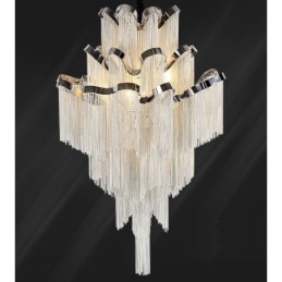 Designer Touch Decorative Aluminum Stream Chandelier Pendant Light Silver Colour Spiral Staircase staircase