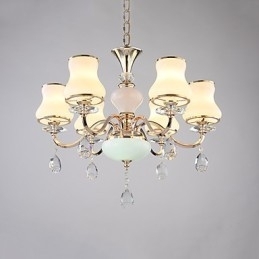Designer Touch Decorative Chandelier Modern Contemporary Electroplated Feature for Crystal Metal