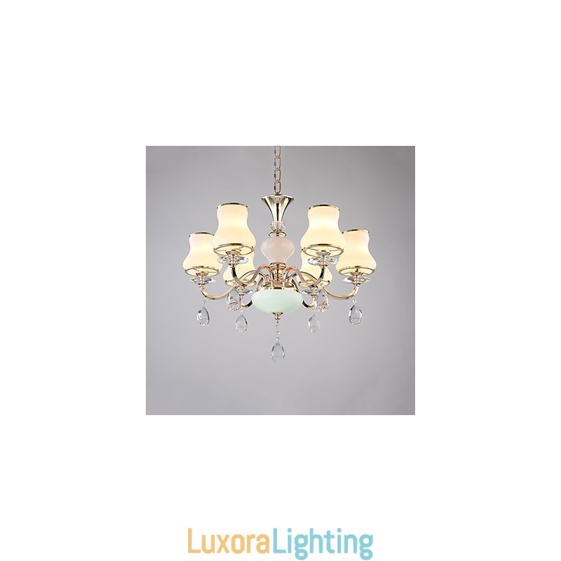 Designer Touch Decorative Chandelier Modern Contemporary Electroplated Feature for Crystal Metal