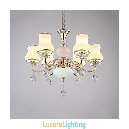 Designer Touch Decorative Chandelier Modern Contemporary Electroplated Feature for Crystal Metal