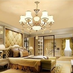 Designer Touch Decorative Chandelier Modern Contemporary Electroplated Feature for Crystal Metal