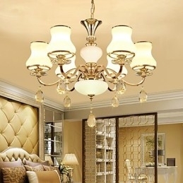 Designer Touch Decorative Chandelier Modern Contemporary Electroplated Feature for Crystal Metal
