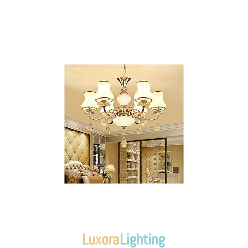 Designer Touch Decorative Chandelier Modern Contemporary Electroplated Feature for Crystal Metal