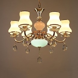 Designer Touch Decorative Chandelier Modern Contemporary Electroplated Feature for Crystal Metal