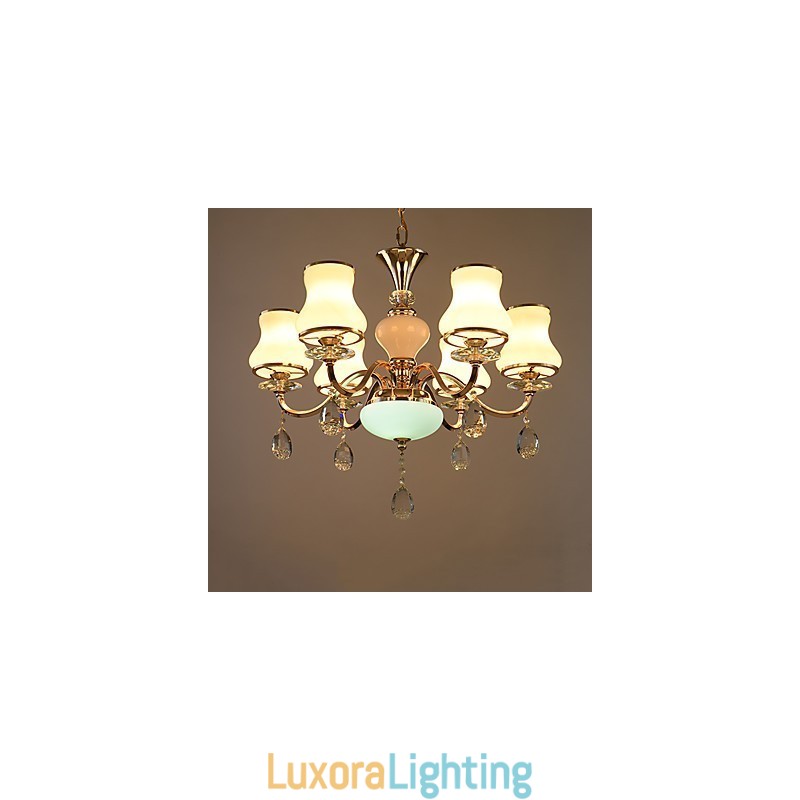 Designer Touch Decorative Chandelier Modern Contemporary Electroplated Feature for Crystal Metal