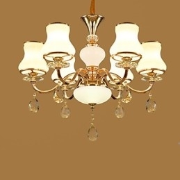 Designer Touch Decorative Chandelier Modern Contemporary Electroplated Feature for Crystal Metal