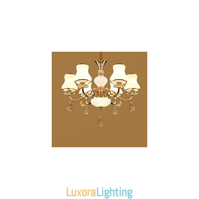 Designer Touch Decorative Chandelier Modern Contemporary Electroplated Feature for Crystal Metal