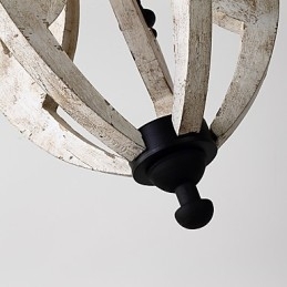 Designer Touch Decorative Vintage Painting Feature Mini Style Wood Bamboo Chandelier Lamp the Decorate Pendant Lamp