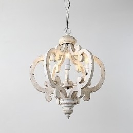 Designer Touch Decorative Vintage Painting Feature Mini Style Wood Bamboo Chandelier Lamp the Decorate Pendant Lamp