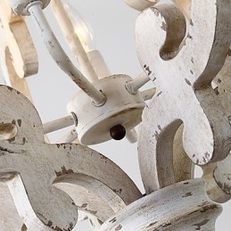 Designer Touch Decorative Vintage Painting Feature Mini Style Wood Bamboo Chandelier Lamp the Decorate Pendant Lamp