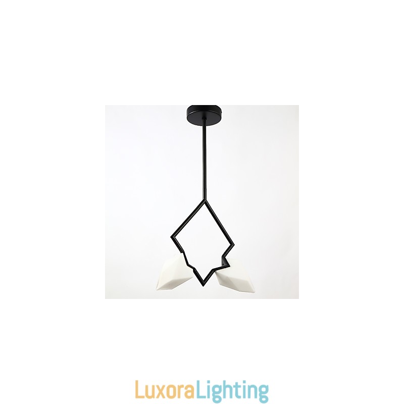 Designer Touch Decorative 2 Light Post Modern Metal with Glass Peach Chandelier Lamp the Canteen Decorate Pendant Lamp