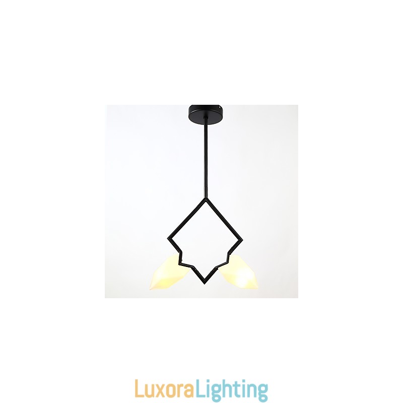 Designer Touch Decorative 2 Light Post Modern Metal with Glass Peach Chandelier Lamp the Canteen Decorate Pendant Lamp