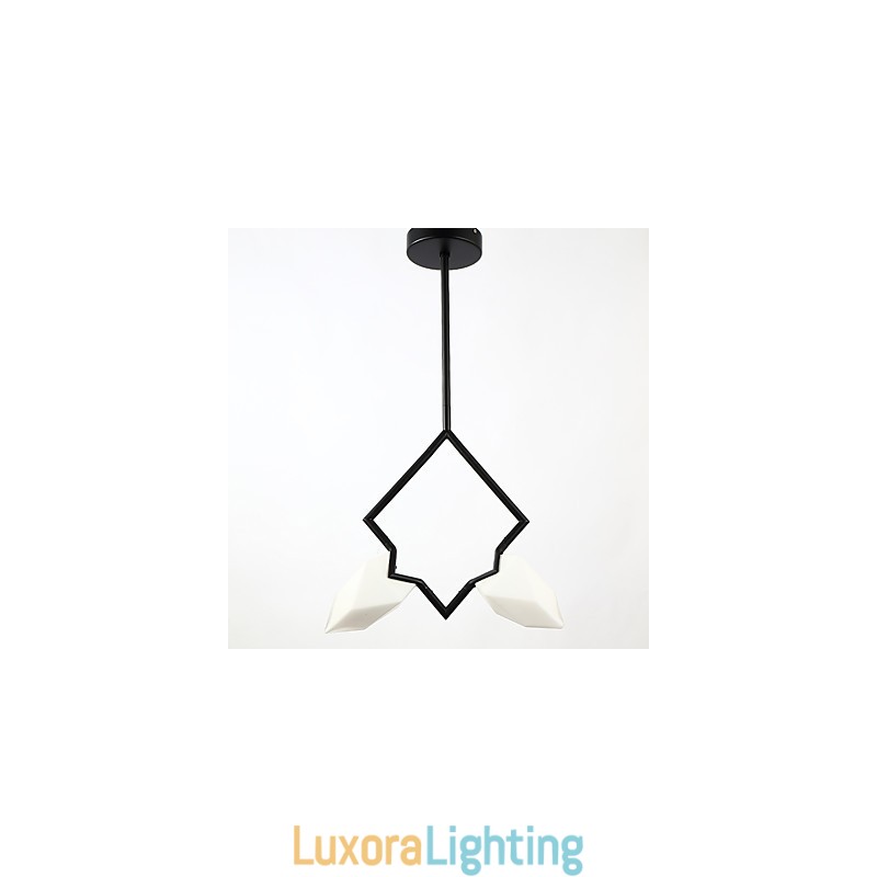 Designer Touch Decorative 2 Light Post Modern Metal with Glass Peach Chandelier Lamp the Canteen Decorate Pendant Lamp