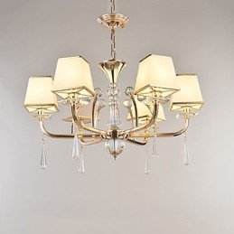Designer Touch Decorative Chandelier Modern Contemporary Electroplated Feature for Crystal Metal