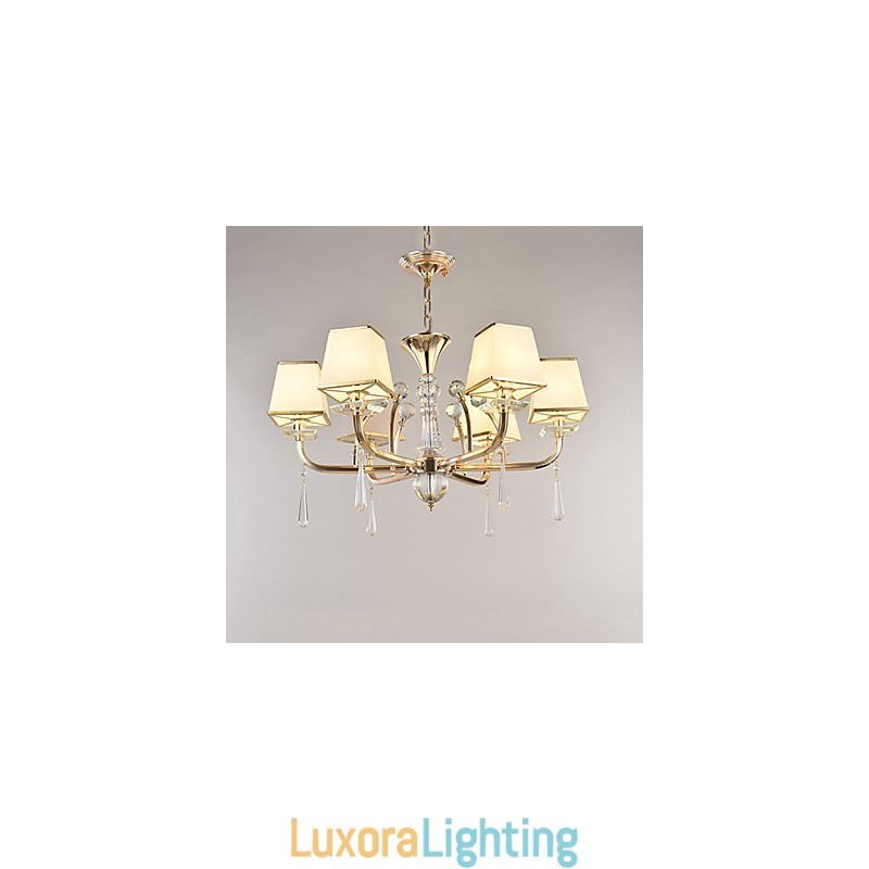 Designer Touch Decorative Chandelier Modern Contemporary Electroplated Feature for Crystal Metal