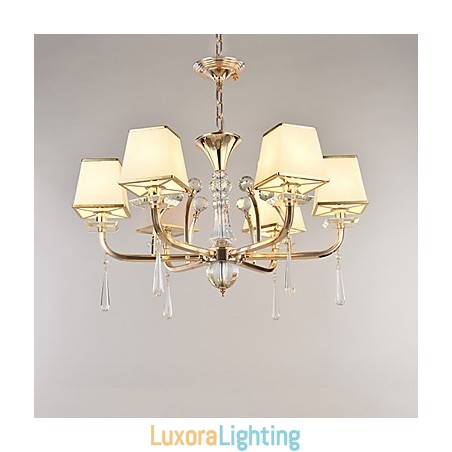 Designer Touch Decorative Chandelier Modern Contemporary Electroplated Feature for Crystal Metal
