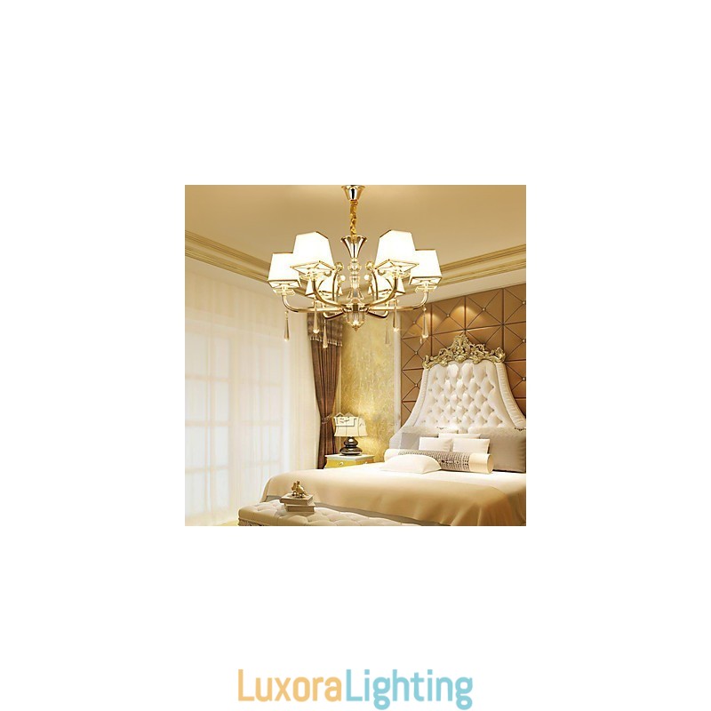 Designer Touch Decorative Chandelier Modern Contemporary Electroplated Feature for Crystal Metal