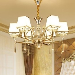Designer Touch Decorative Chandelier Modern Contemporary Electroplated Feature for Crystal Metal