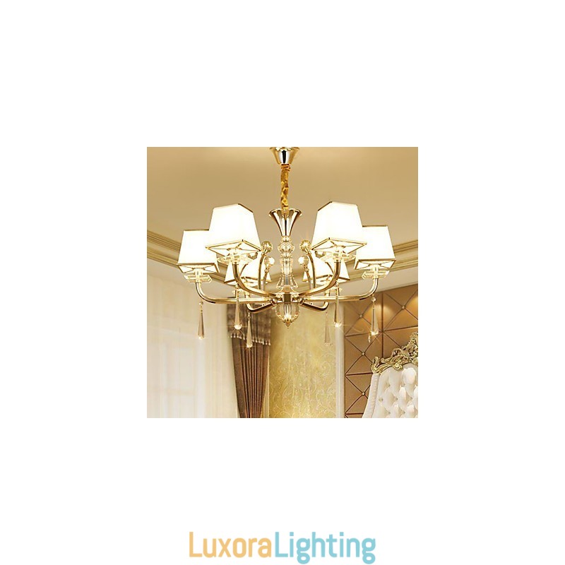 Designer Touch Decorative Chandelier Modern Contemporary Electroplated Feature for Crystal Metal