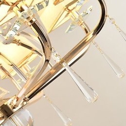 Designer Touch Decorative Chandelier Modern Contemporary Electroplated Feature for Crystal Metal