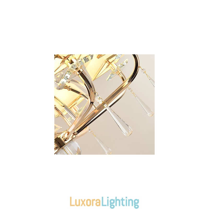 Designer Touch Decorative Chandelier Modern Contemporary Electroplated Feature for Crystal Metal