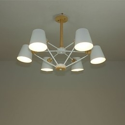 Designer Touch Decorative Multi Colours Macaron Wood Vintage Painting Feature Metal Chandelier