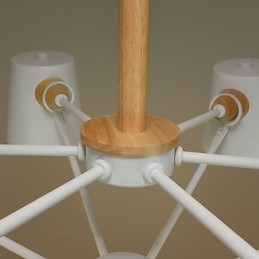 Designer Touch Decorative Multi Colours Macaron Wood Vintage Painting Feature Metal Chandelier