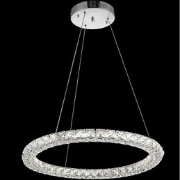 Designer Touch Decorative Modern Ring Crystal Ceiling Pendant Light Crystal Chandelier Light Indoor Lighting Lamps Fixtures Dimmable with Remote Control