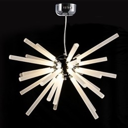 Designer Touch Decorative Globe Chrome Feature for Crystal Metal Chandelier